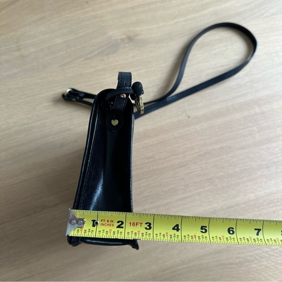 BRAHMIN Vintage Luxury Designer Leather Small Crossbody Handbag Black 9"x6"x2.5" - Picture 13 of 16